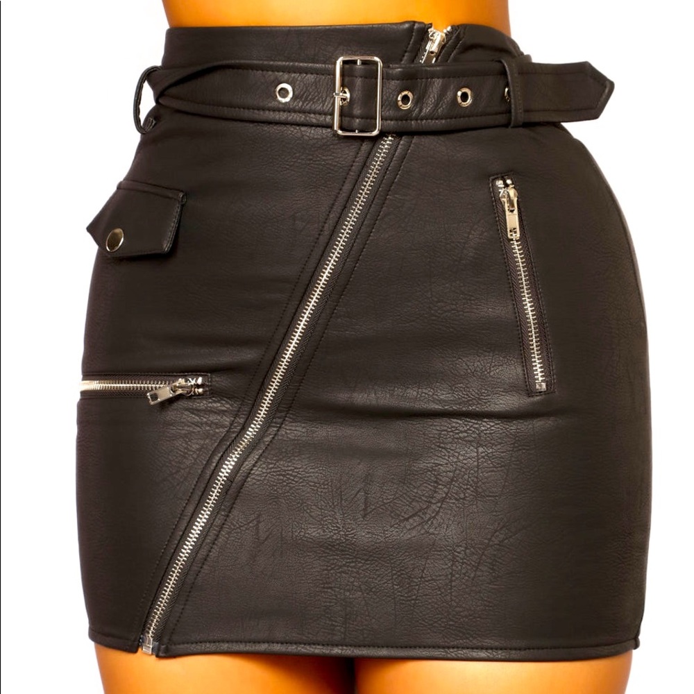 Fashion Nova Moto Skirt
